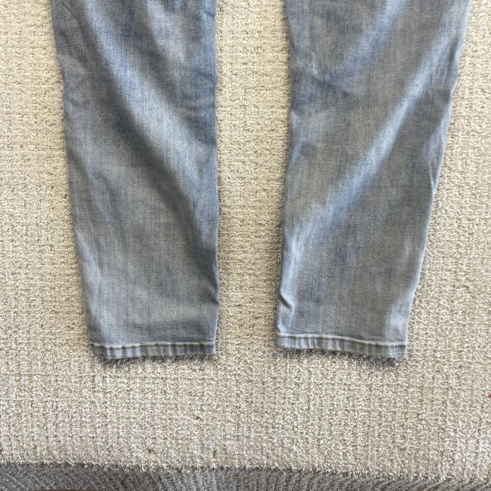 Joseph Ribkoff Jeans Blue Floral / Pearl Embellished Distressed Women Read - Picture 12 of 13